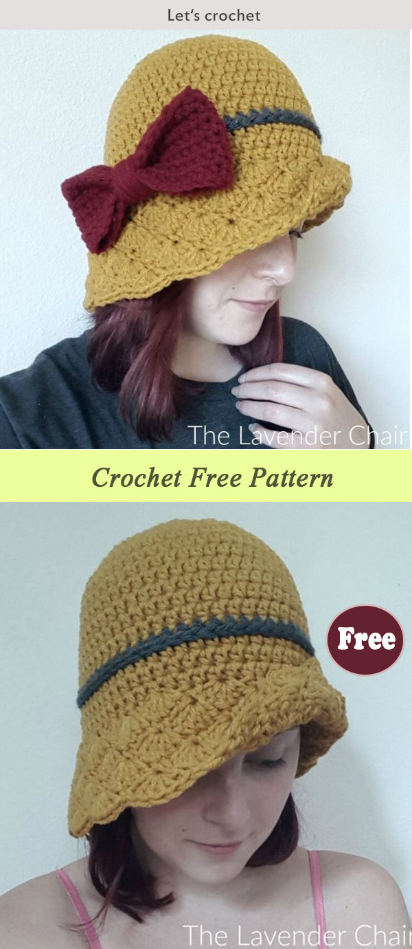 Free Crochet Cloche Hat Pattern Simple Shells Cloche Hat Crochet Free Pattern