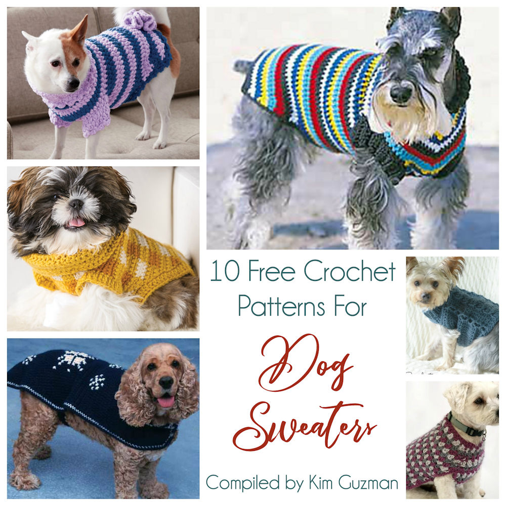 Free Crochet Dog Sweater Pattern Link Blast 10 Free Crochet Patterns For Dog Sweaters Crochetkim