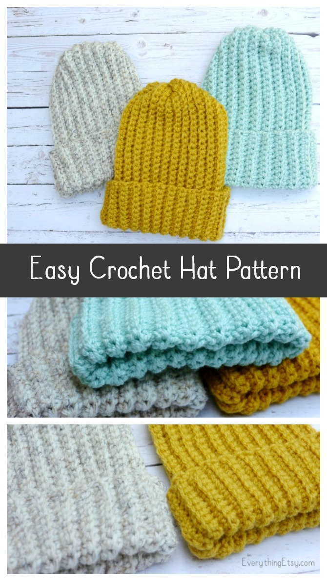 Free Crochet Hat Patterns Easy Crochet Hatfree Pattern Everythingetsy
