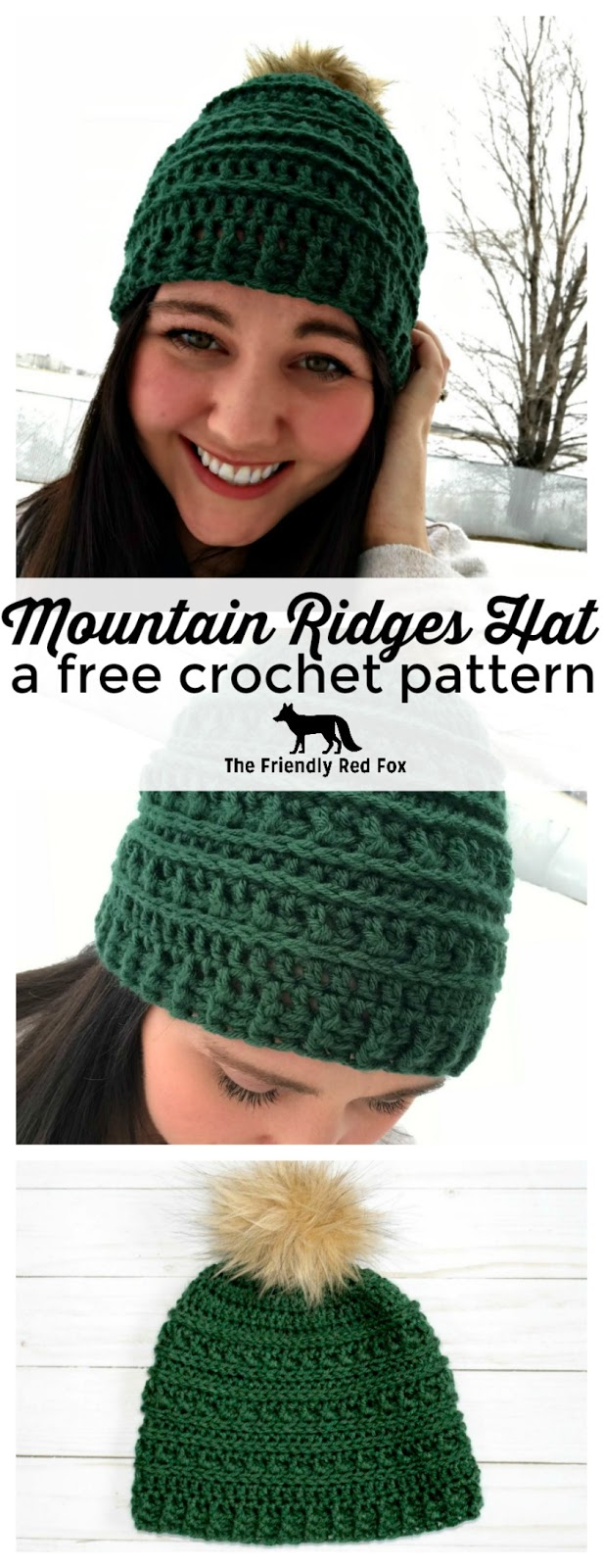 Free Crochet Hat Patterns Mountain Ridges Crochet Hat A Free Pattern Thefriendlyredfox