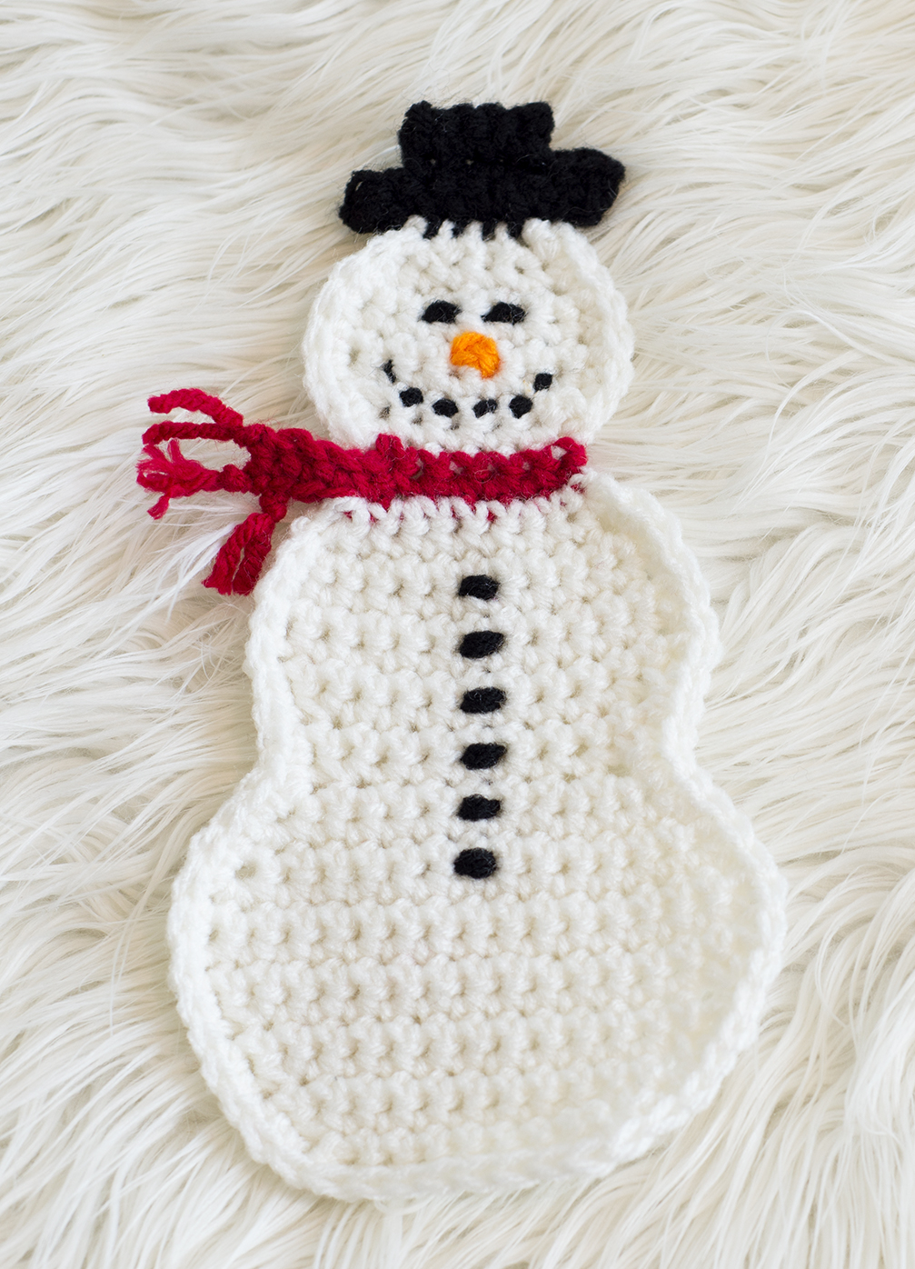 Free Crochet Hot Pad Patterns Snowman Pot Holder Free Pattern Knit Crochet Melodys Makings