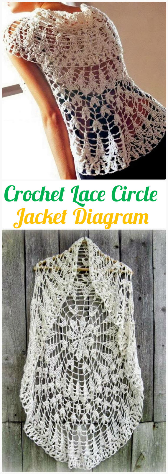 Free Crochet Lace Cardigan Pattern Diy Crochet Circular Vest Sweater Jacket Free Patterns