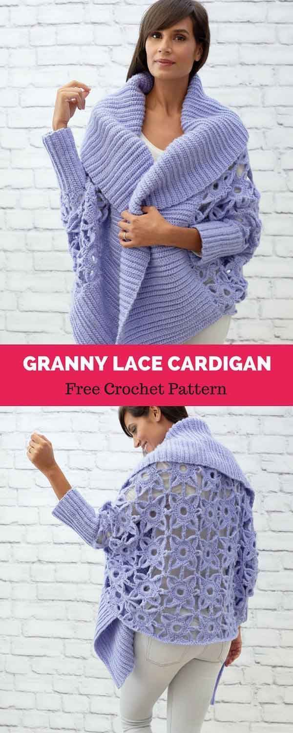 Free Crochet Lace Cardigan Pattern Granny Lace Cardigan Put Your Sticks In The Air Crochet Crochet