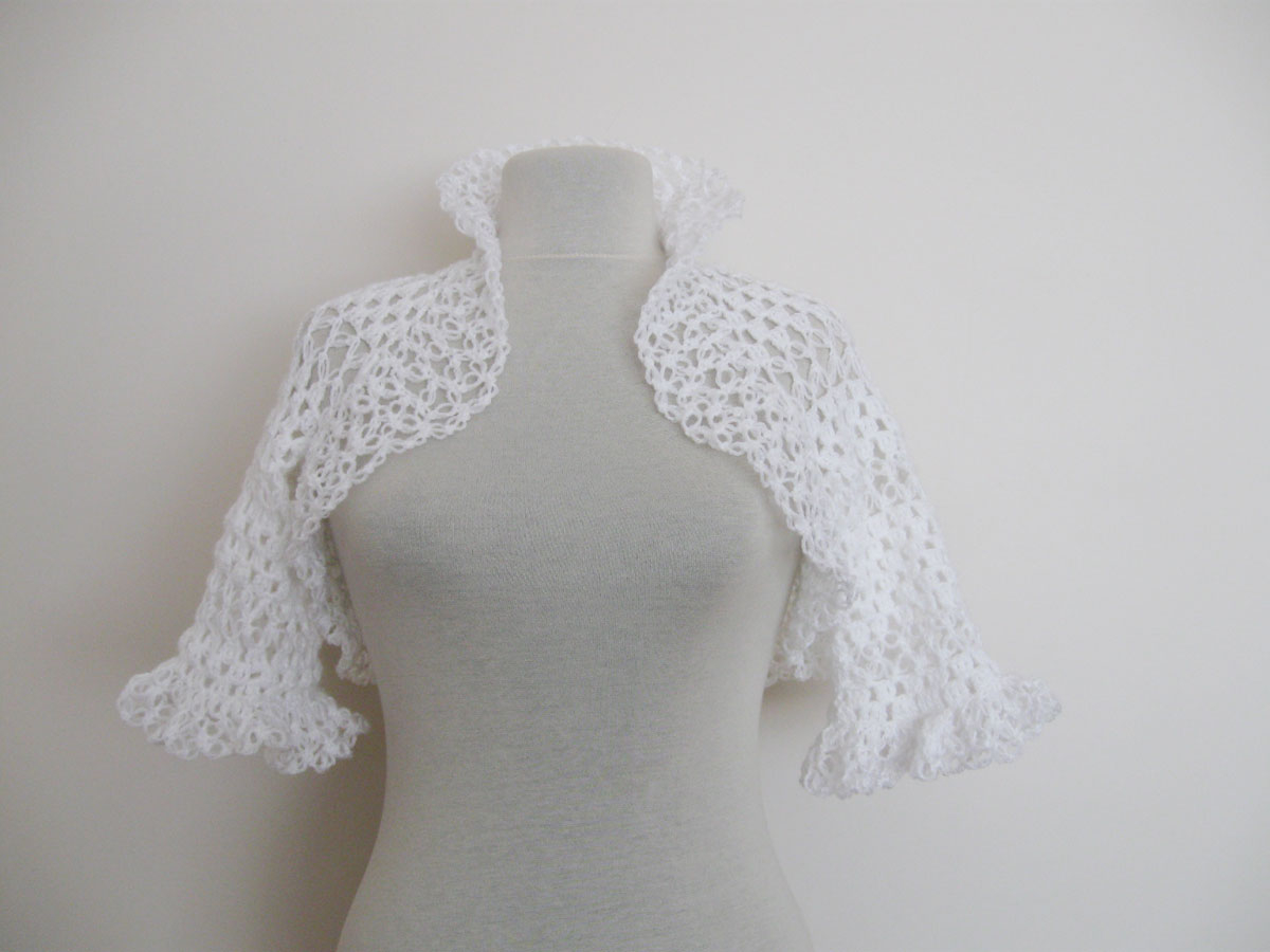 Free Crochet Lace Shrug Pattern Knitting And Beading Wedding Bridal Accessories And Free Pattern