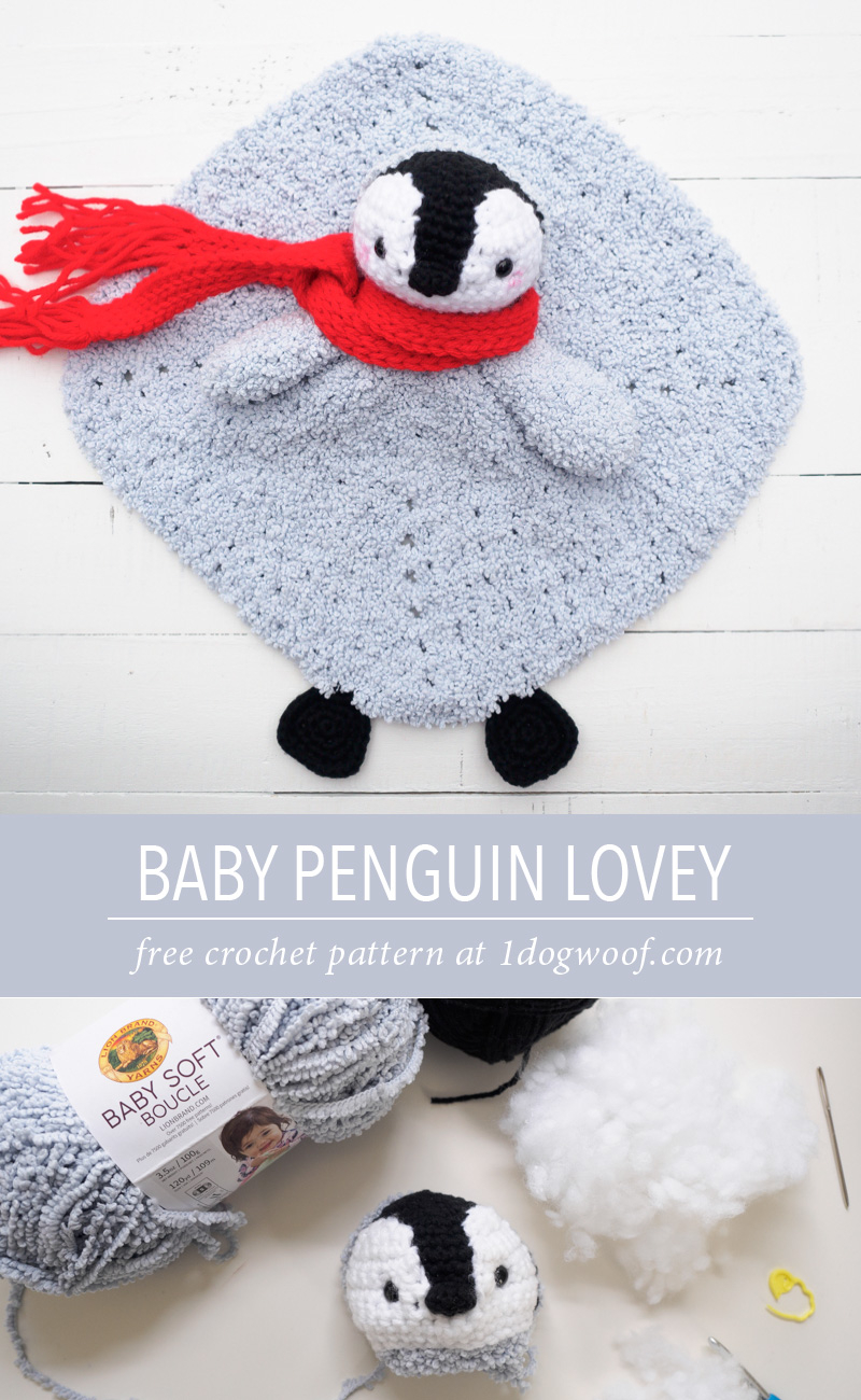 Free Crochet Lovey Pattern Ba Penguin Crochet Lovey Security Blanket One Dog Woof