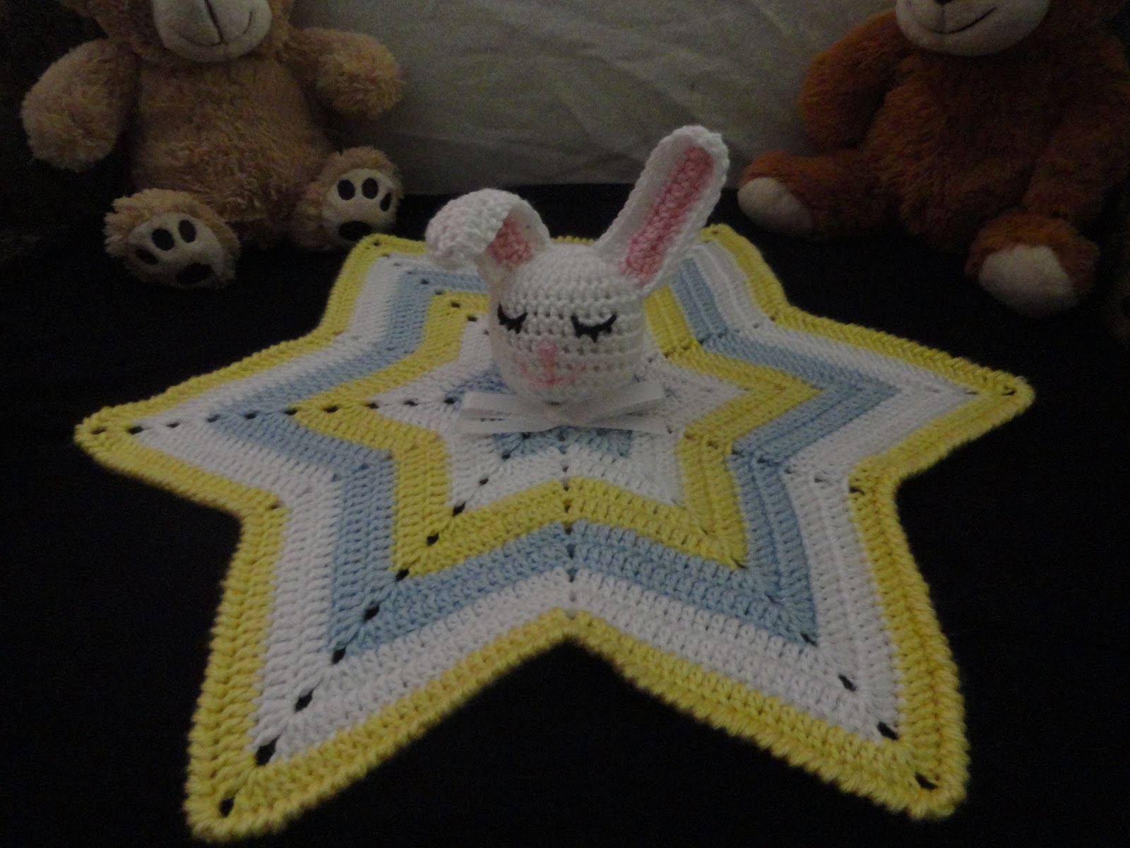 Free Crochet Lovey Pattern Crochet Crazy Mama Sleepy Bunny Lovey Pattern