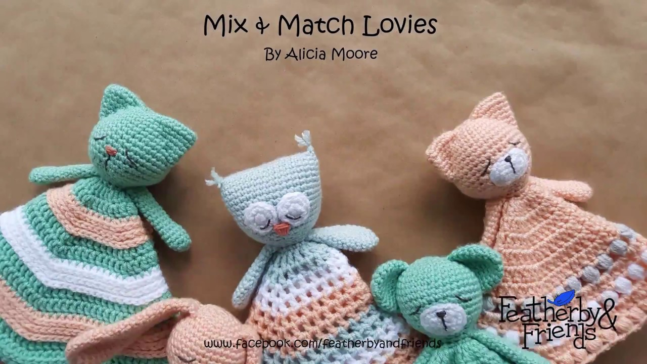 Free Crochet Lovey Pattern Mix Match Lovey Preview Feather Friends Youtube