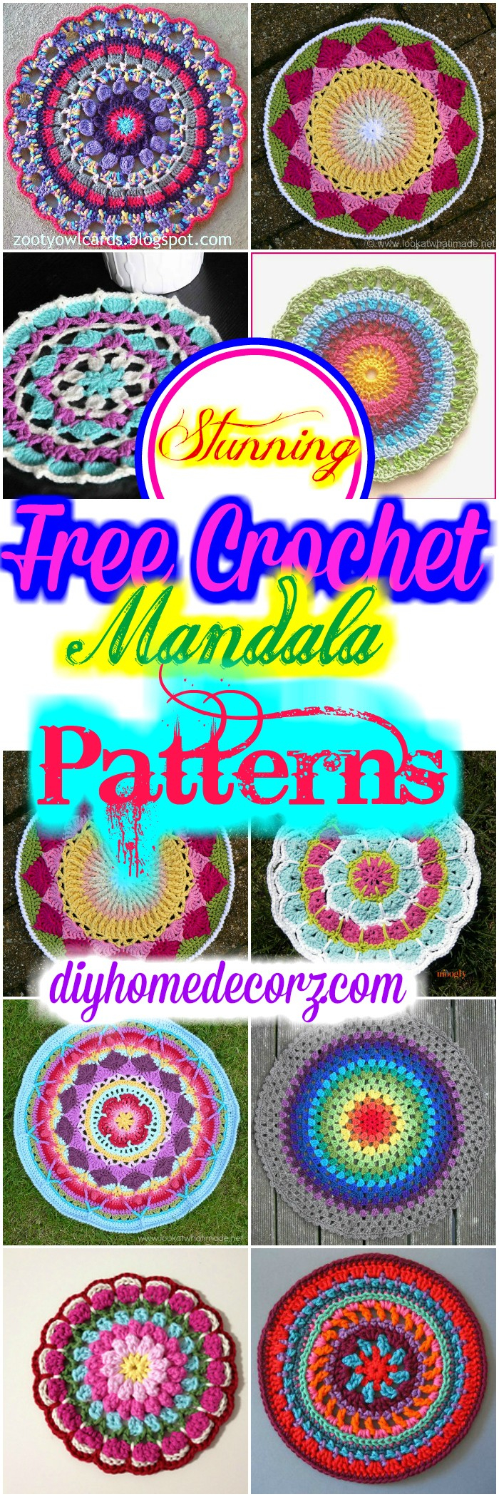 Free Crochet Mandala Pattern 15crochet Mandala Patterns Free Patterns Diy Home Decor