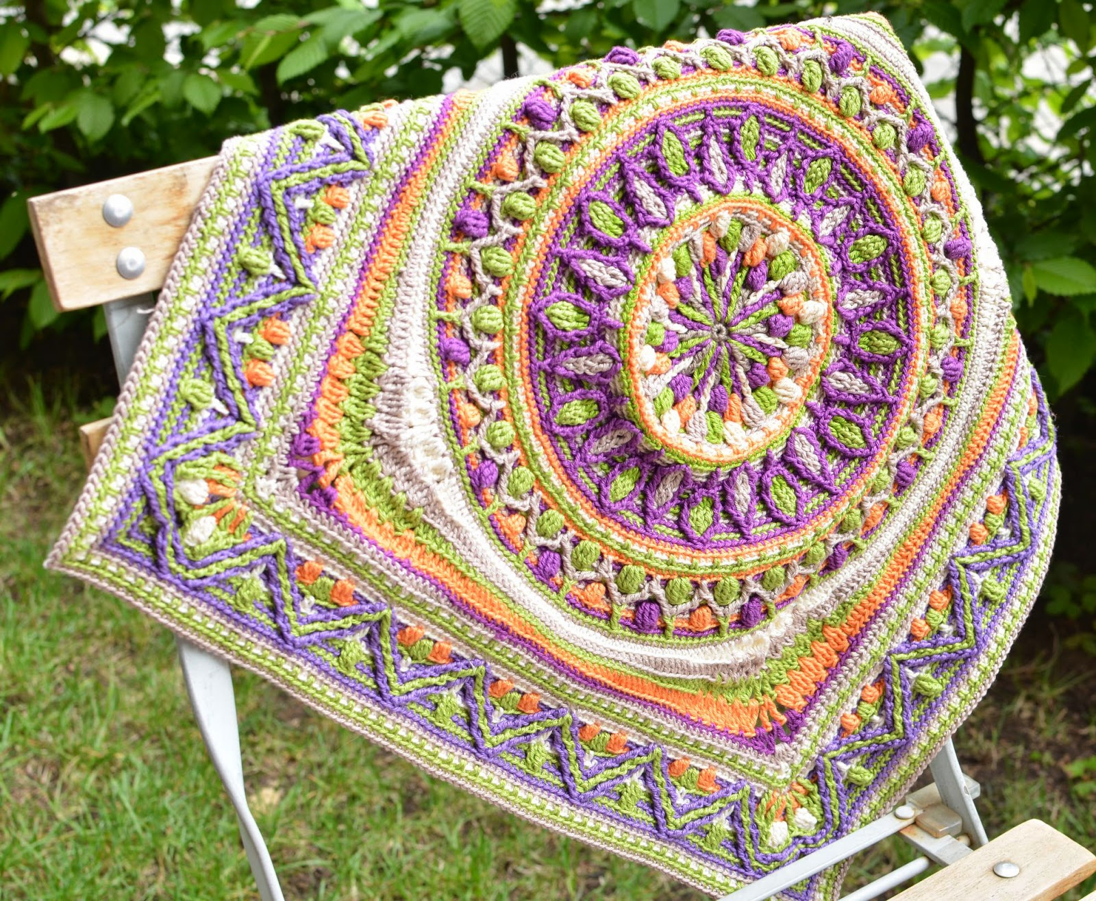 Free Crochet Mandala Pattern Large Crochet Squares Or Second Life Of Dandelion Mandala