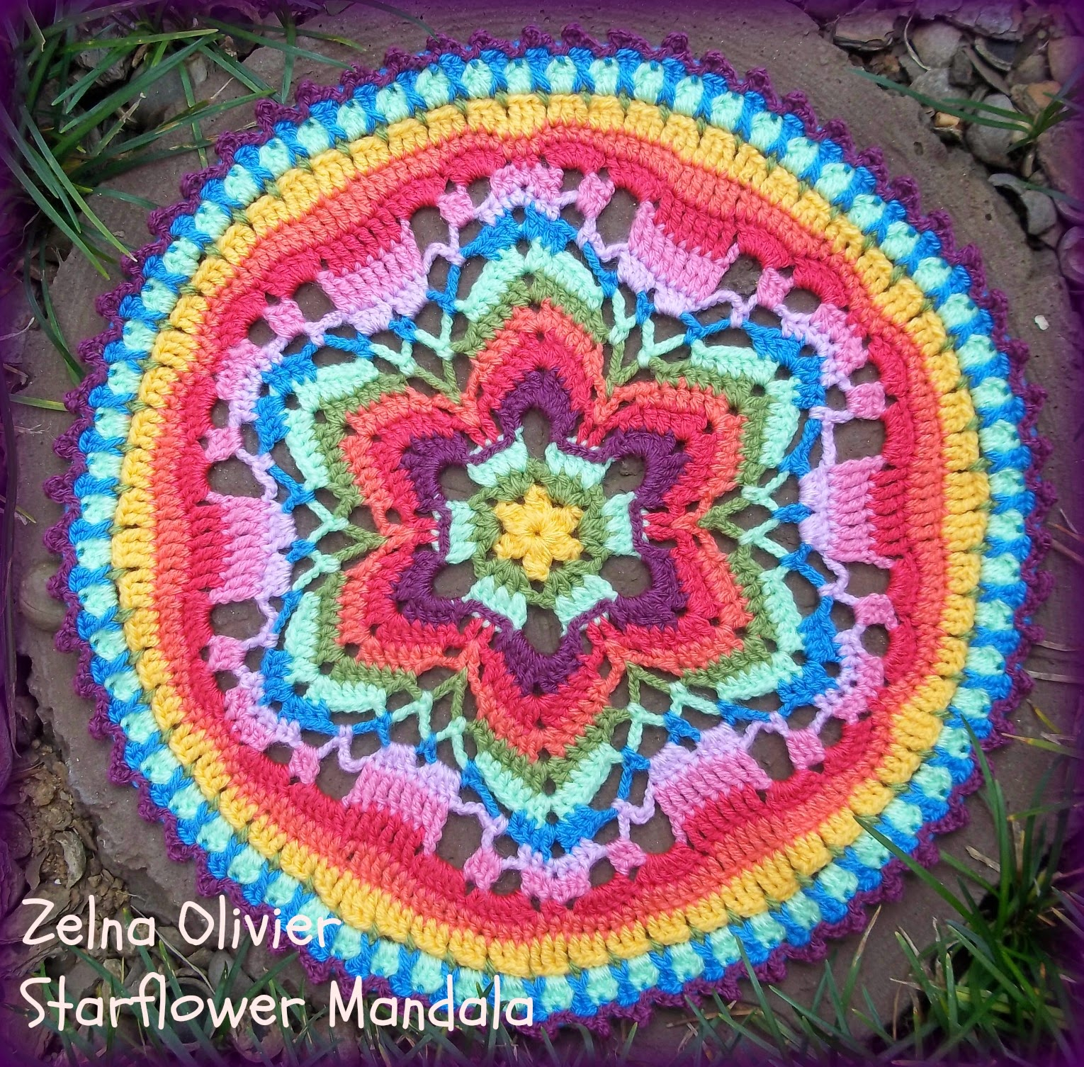Free Crochet Mandala Pattern Zooty Owls Crafty Blog Starflower Mandala Pattern