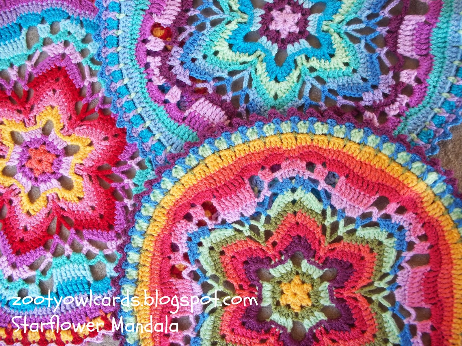 Free Crochet Mandala Pattern Zooty Owls Crafty Blog Starflower Mandala Row Row
