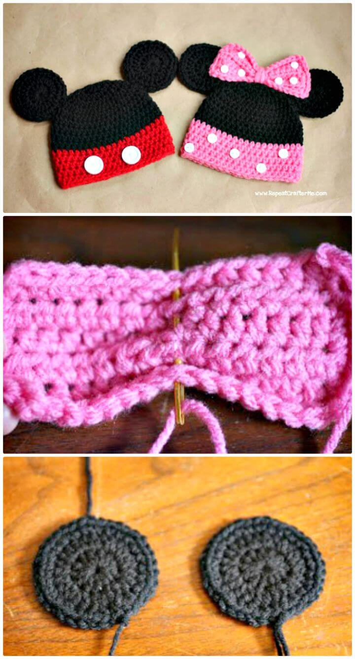 Free Crochet Minnie Mouse Doll Pattern Crochet Mickey Mouse Patterns Hat Amigurumi Diy Crafts