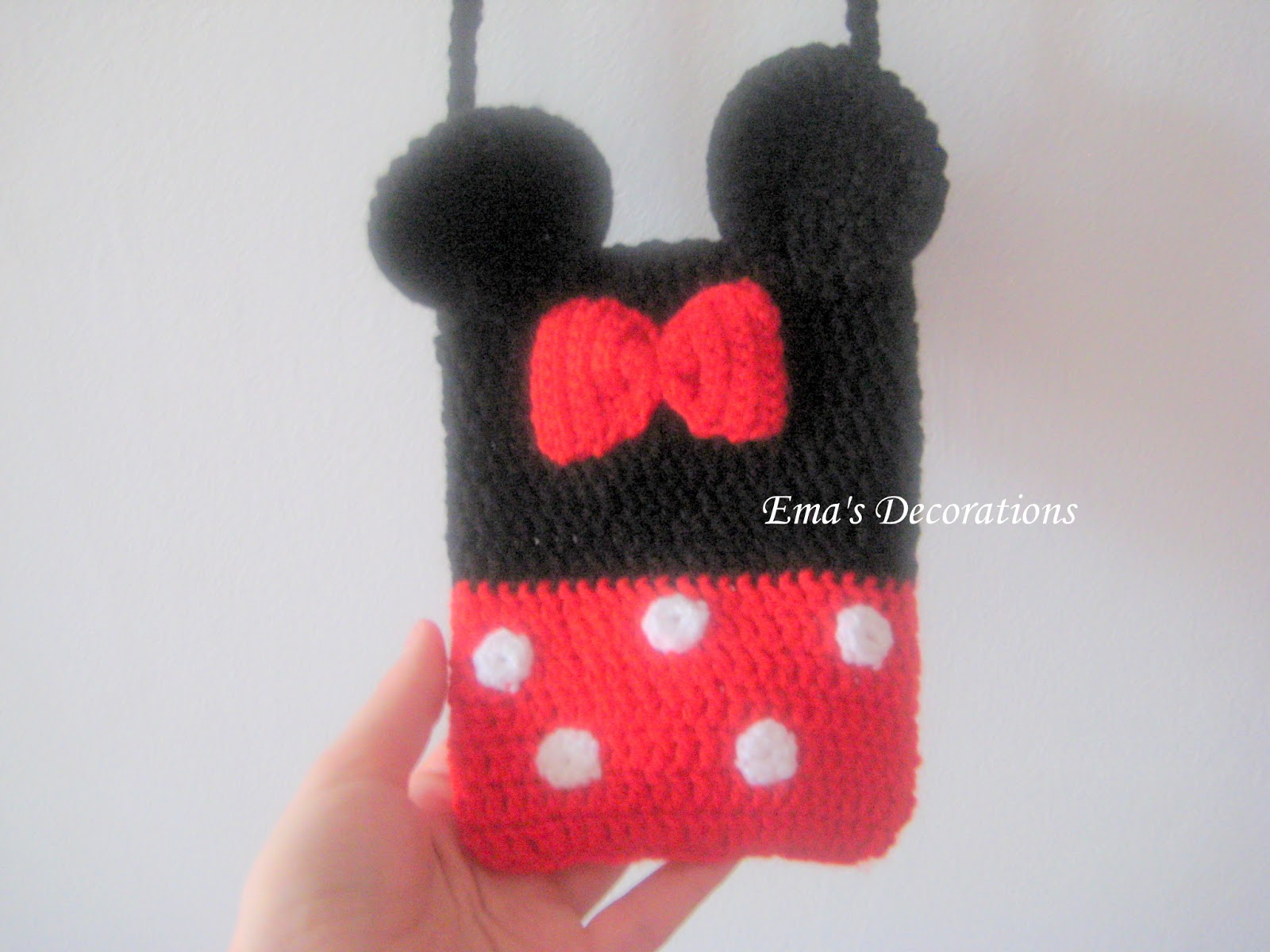 Free Crochet Minnie Mouse Doll Pattern Ema Decorations Minnie Mouse Crochet Bag