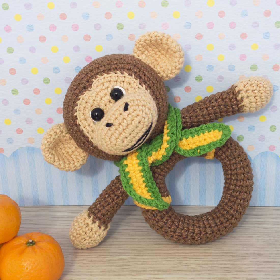 Free Crochet Monkey Pattern Monkey Ba Rattle Crochet Pattern Amigurumi Today