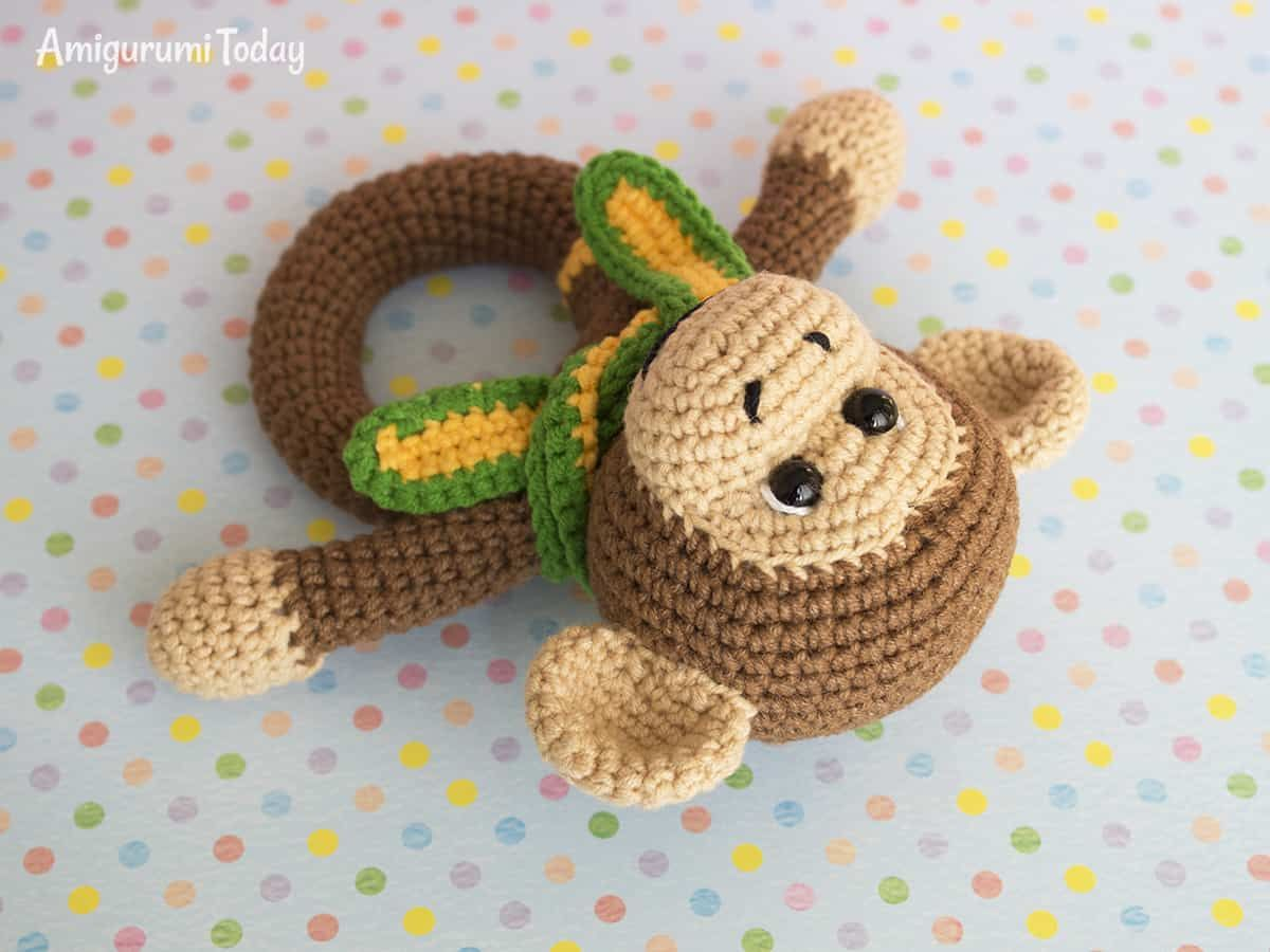 Free Crochet Monkey Pattern Monkey Ba Rattle Crochet Pattern Crochet Knitting Etc