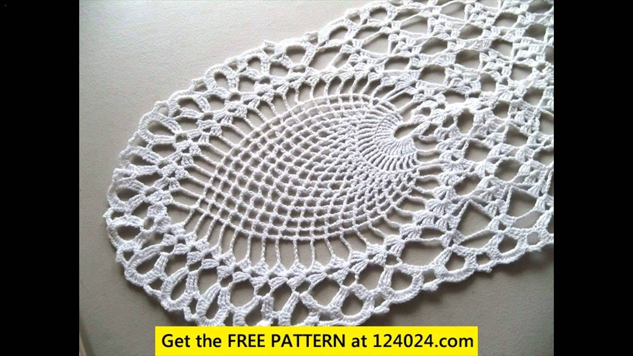 Free Crochet Oval Tablecloth Patterns Crochet Tablecloth Oval Youtube
