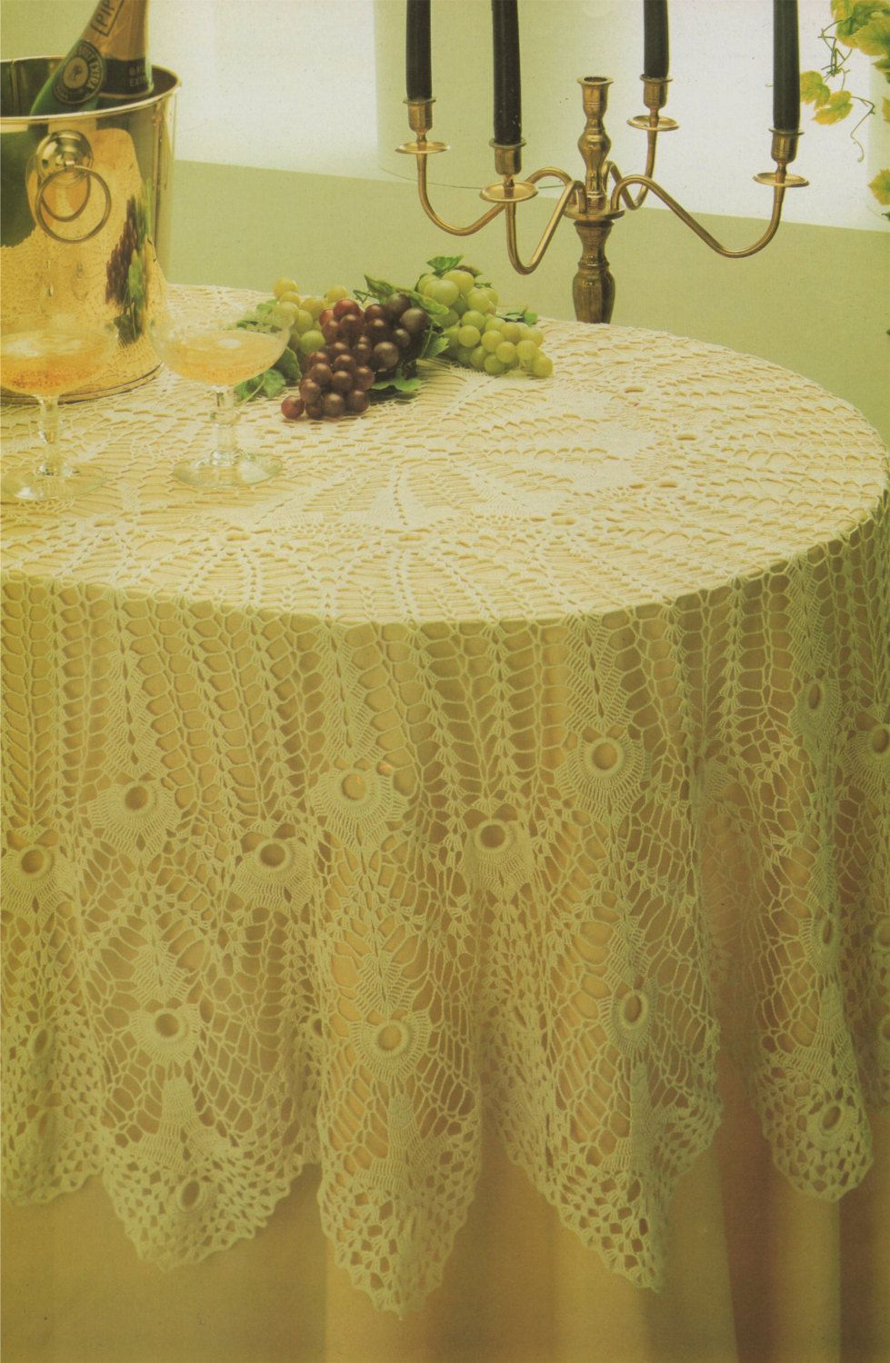 Free Crochet Oval Tablecloth Patterns Oval Tablecloth Crochet Pattern Pdf Table Cloth Table Cover Table