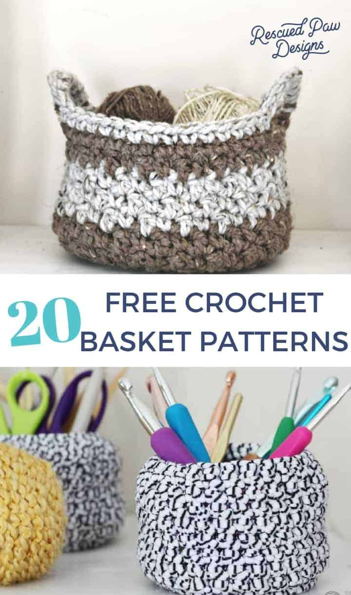 Free Crochet Pattern 20 Free Crochet Basket Patterns How To Crochet 20 Basket Tutorials