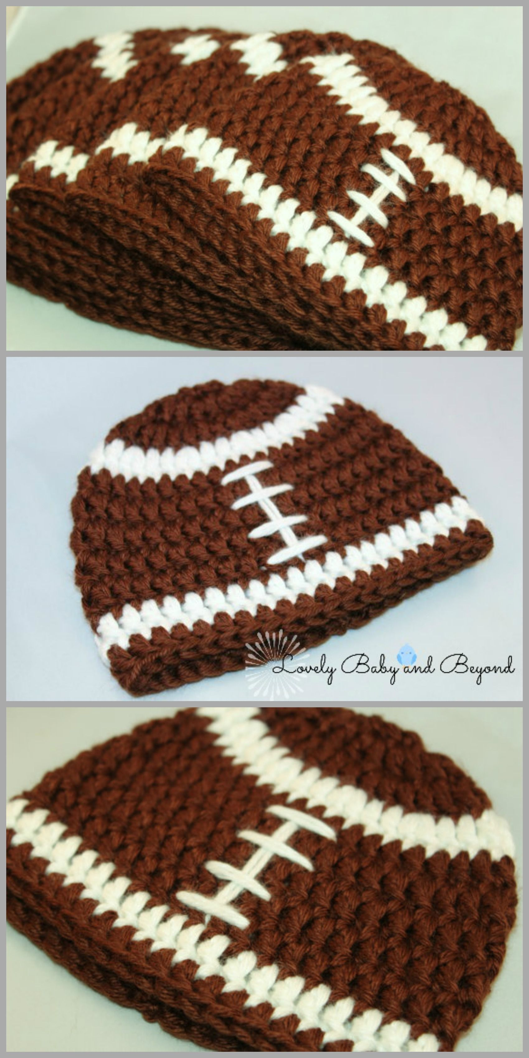 Free Crochet Pattern Baby Boy Hat Get A Free Crochet Pattern To Make Your Own Chunky Football Beanie
