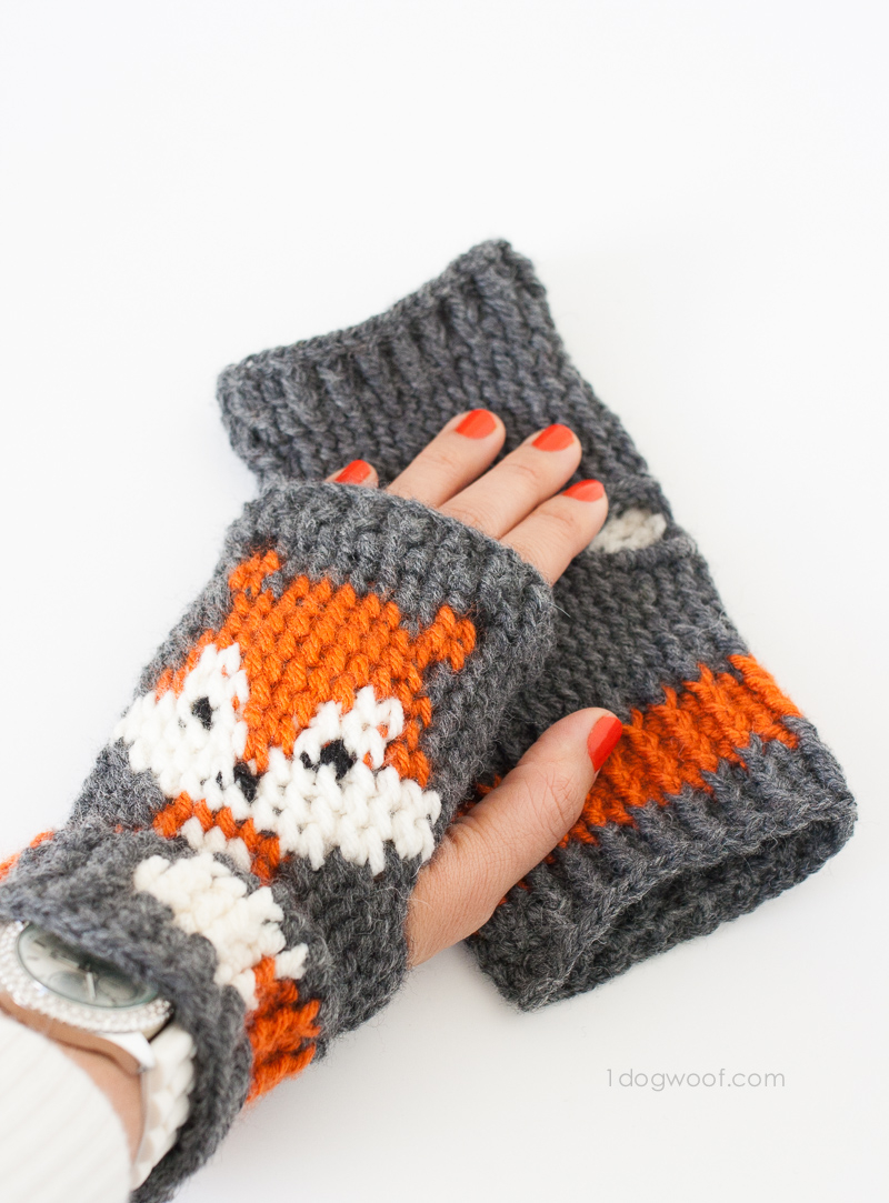 Free Crochet Pattern Fingerless Gloves Fox Fingerless Gloves Crochet Pattern One Dog Woof