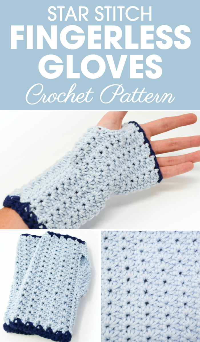 Free Crochet Pattern Fingerless Gloves Star Stitch Fingerless Gloves Crochet Pattern Cream Of The Crop