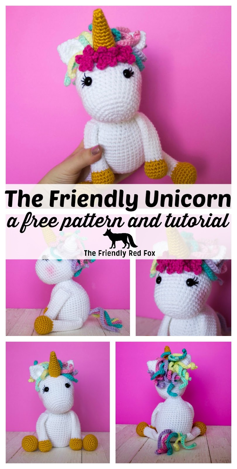 Free Crochet Pattern Free Crochet Unicorn Pattern Thefriendlyredfox