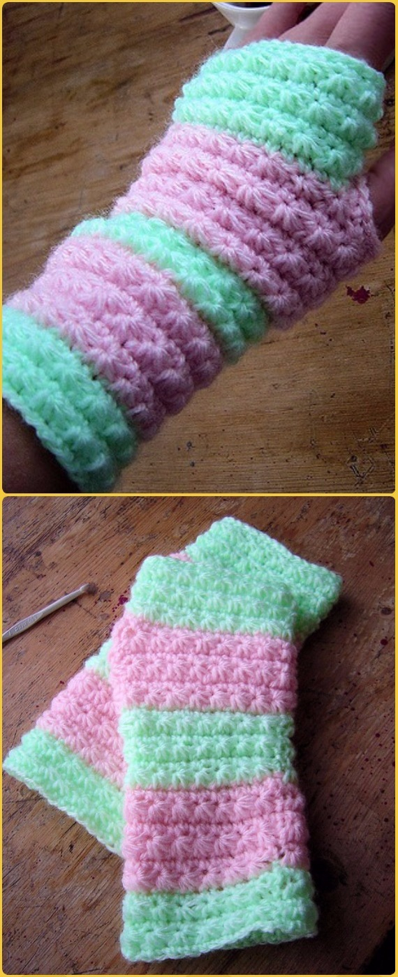 Free Crochet Pattern Hand Warmers Crochet Fingerless Gloves Wrist Warmer Free Patterns