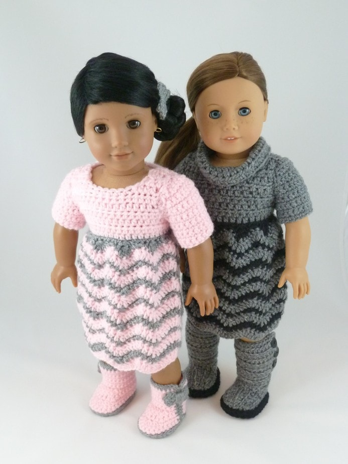 Free Crochet Patterns For American Girl Doll Crochet Pattern Chevron Dress For 18 Inch American Girl Dolls