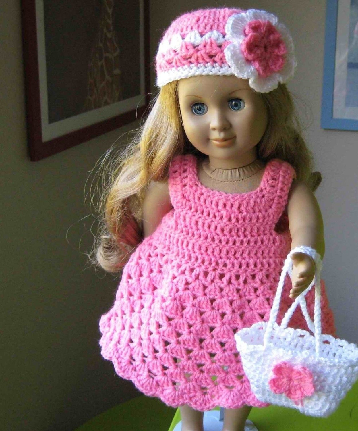 Free Crochet Patterns For American Girl Doll Doll Dress Parttern Crocheted Doll Dress For American Girl Gotz Or