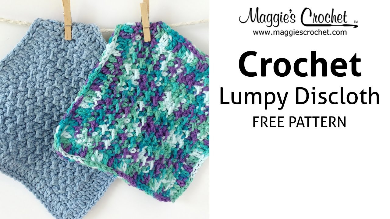 Free Crochet Patterns For Dishcloths Lumpy Dishcloth Free Crochet Pattern Right Handed Youtube