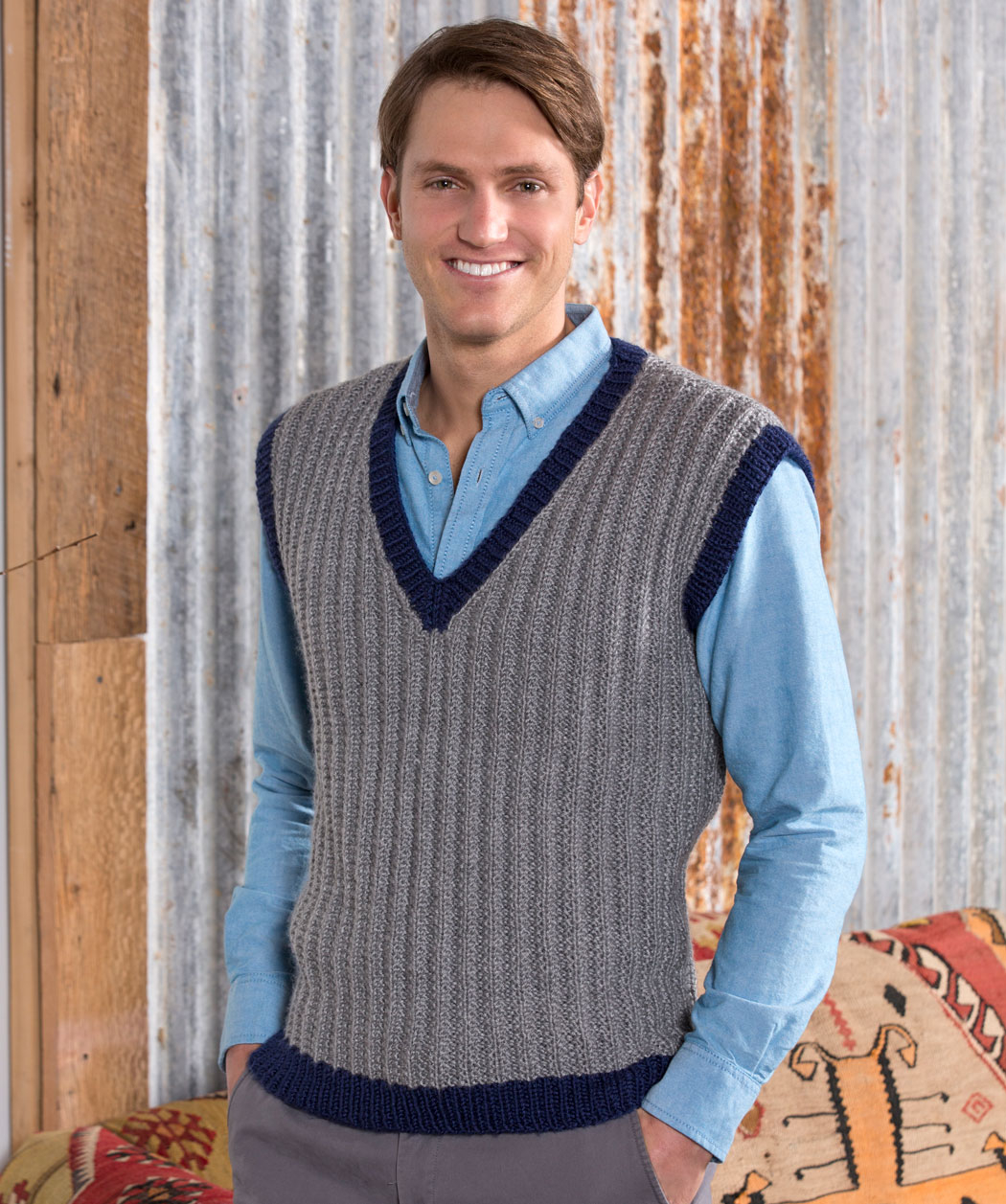 Free Crochet Patterns For Men 36 Knit And Crochet Patterns For Men Red Heart