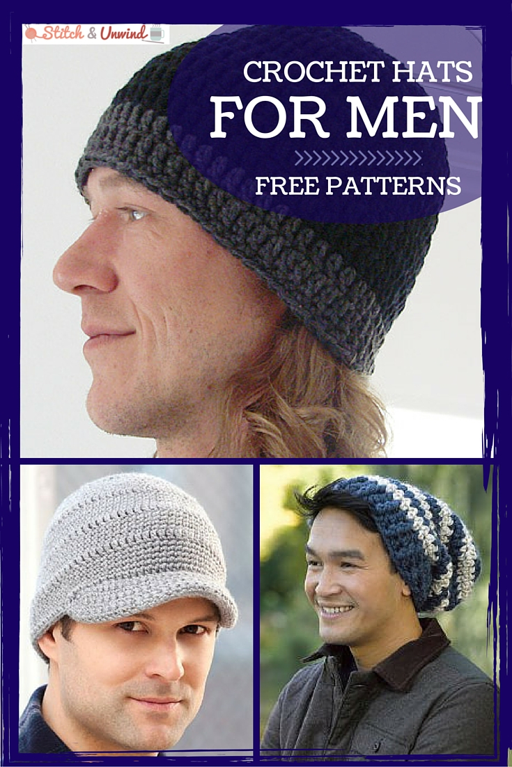 Free Crochet Patterns For Men Crochet Hats For Men Easy Crochet Patterns Stitch And Unwind