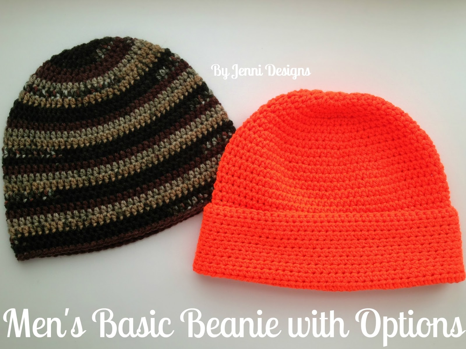 Free Crochet Patterns For Men Jenni Designs Free Crochet Pattern Mens Basic Beanie With Options