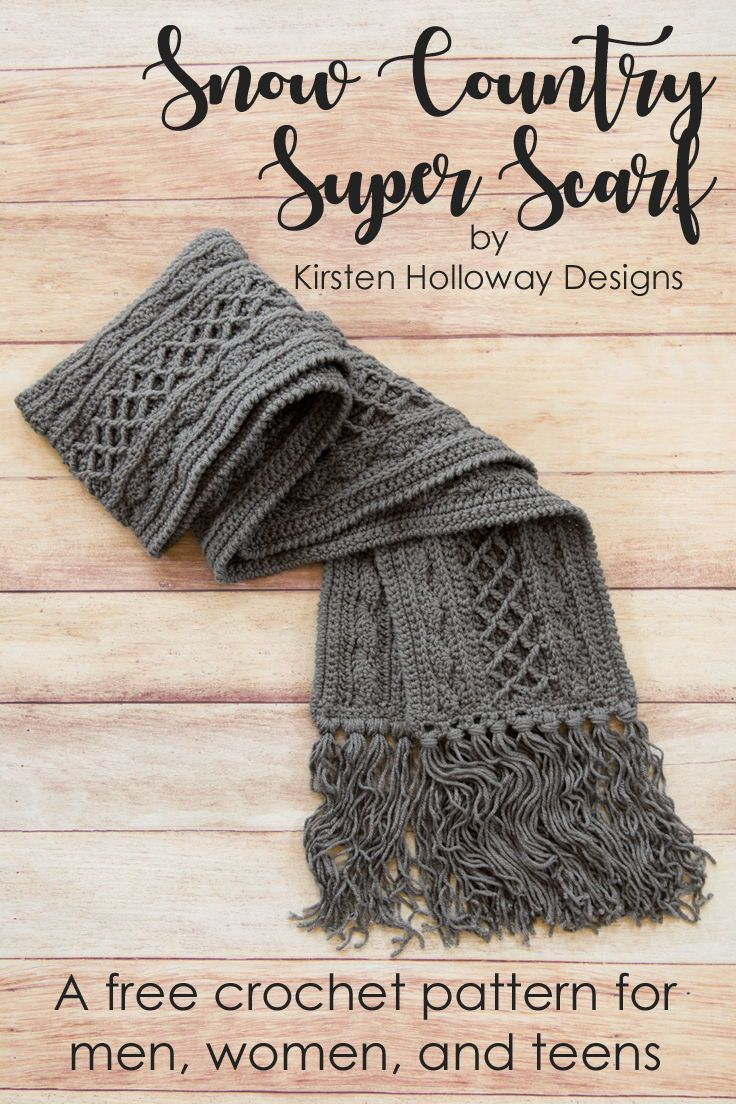 Free Crochet Patterns For Men Snow Country Super Scarf Free Unisex Crochet Pattern Knitting And