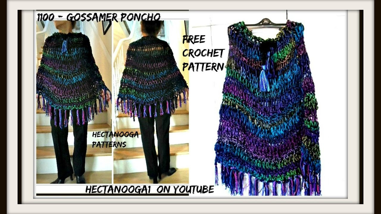 Free Crochet Patterns For Ponchos 3 Hour Crochet Poncho Free Crochet Pattern 1110 Gossamer Poncho