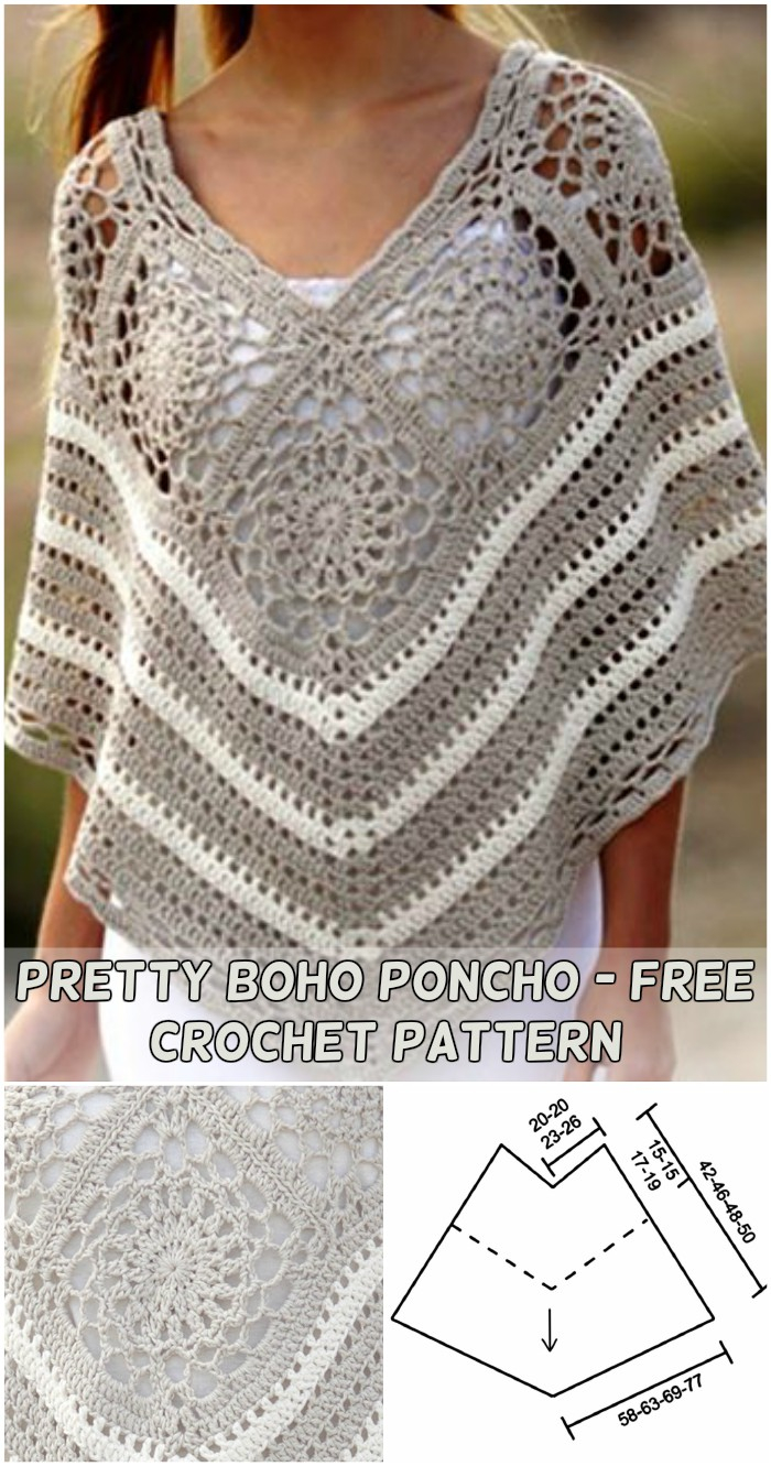 Free Crochet Patterns For Ponchos Beautiful Crochet Knit Poncho Ideas Free Patterns Niftygranny