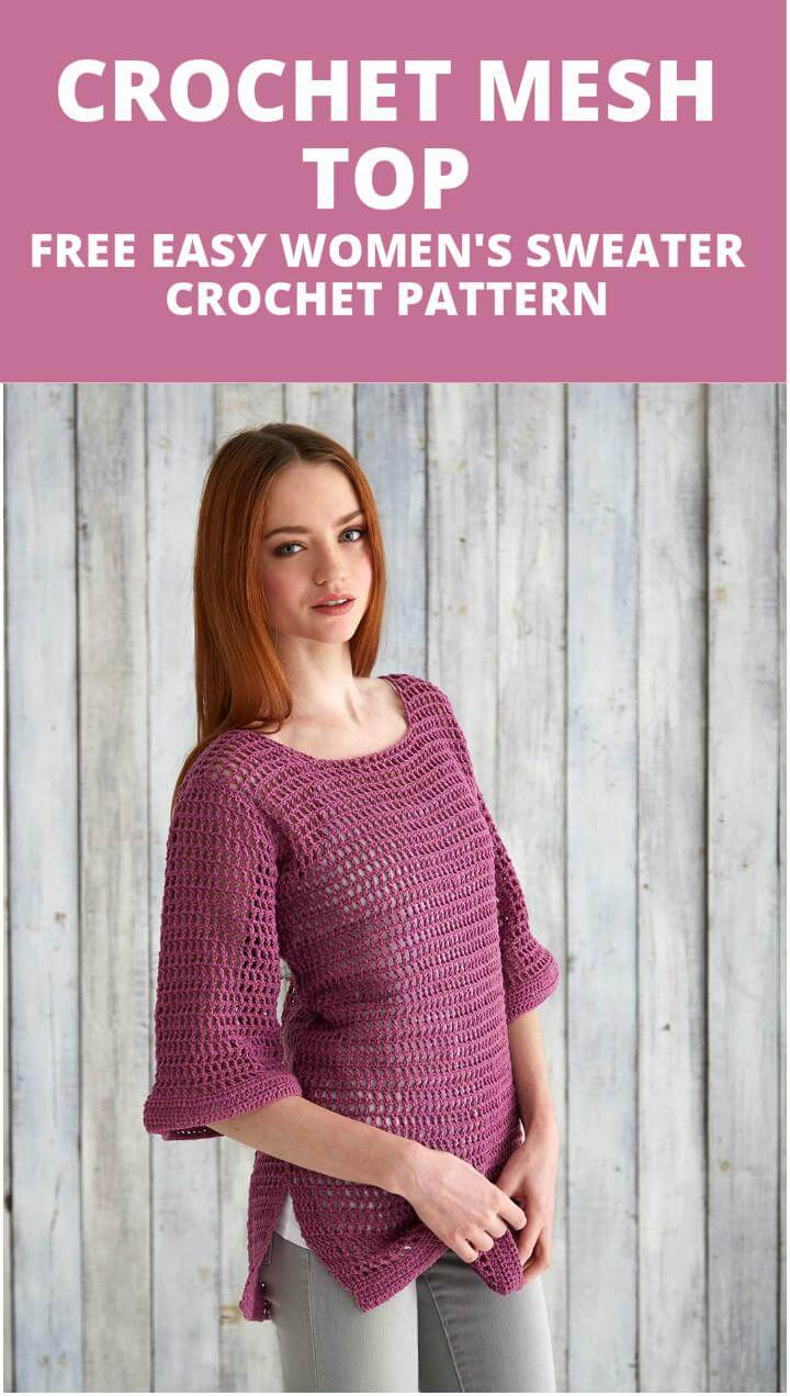 Free Crochet Patterns Womens Sweaters 50 Quick Easy Crochet Summer Tops Free Patterns Diy Crafts