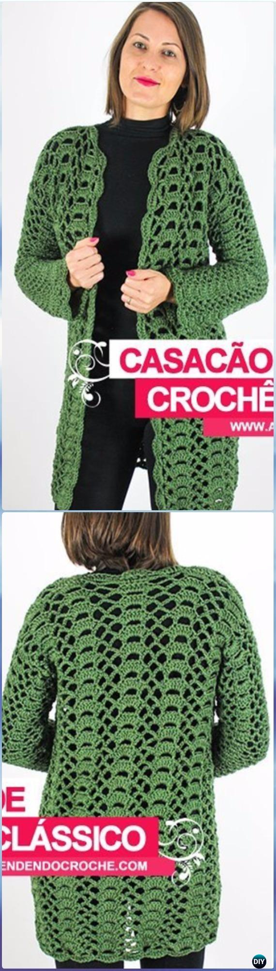 Free Crochet Patterns Womens Sweaters Crochet Women Sweater Coat Cardigan Free Patterns
