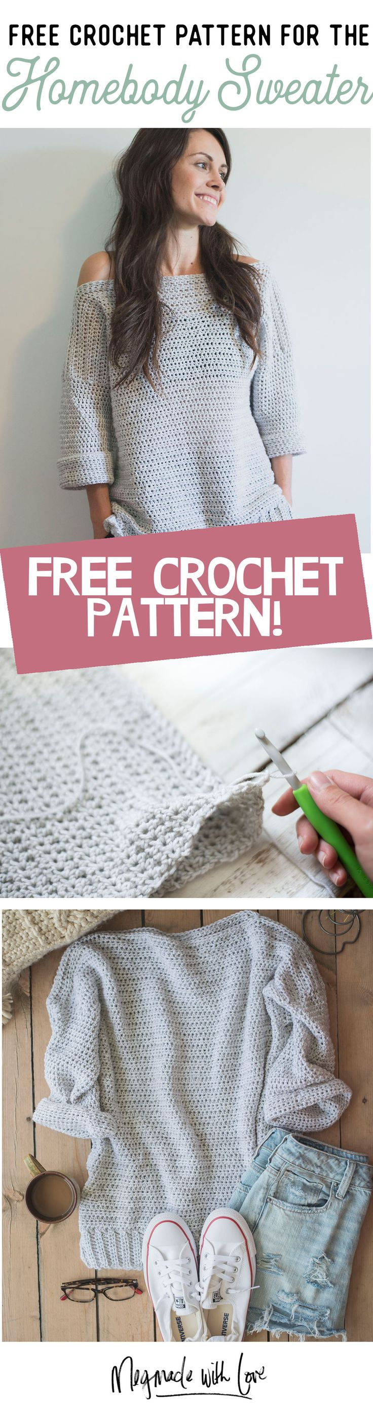 Free Crochet Patterns Womens Sweaters Womens Sweater Knitting Patterns Homebody Sweater Free Crochet