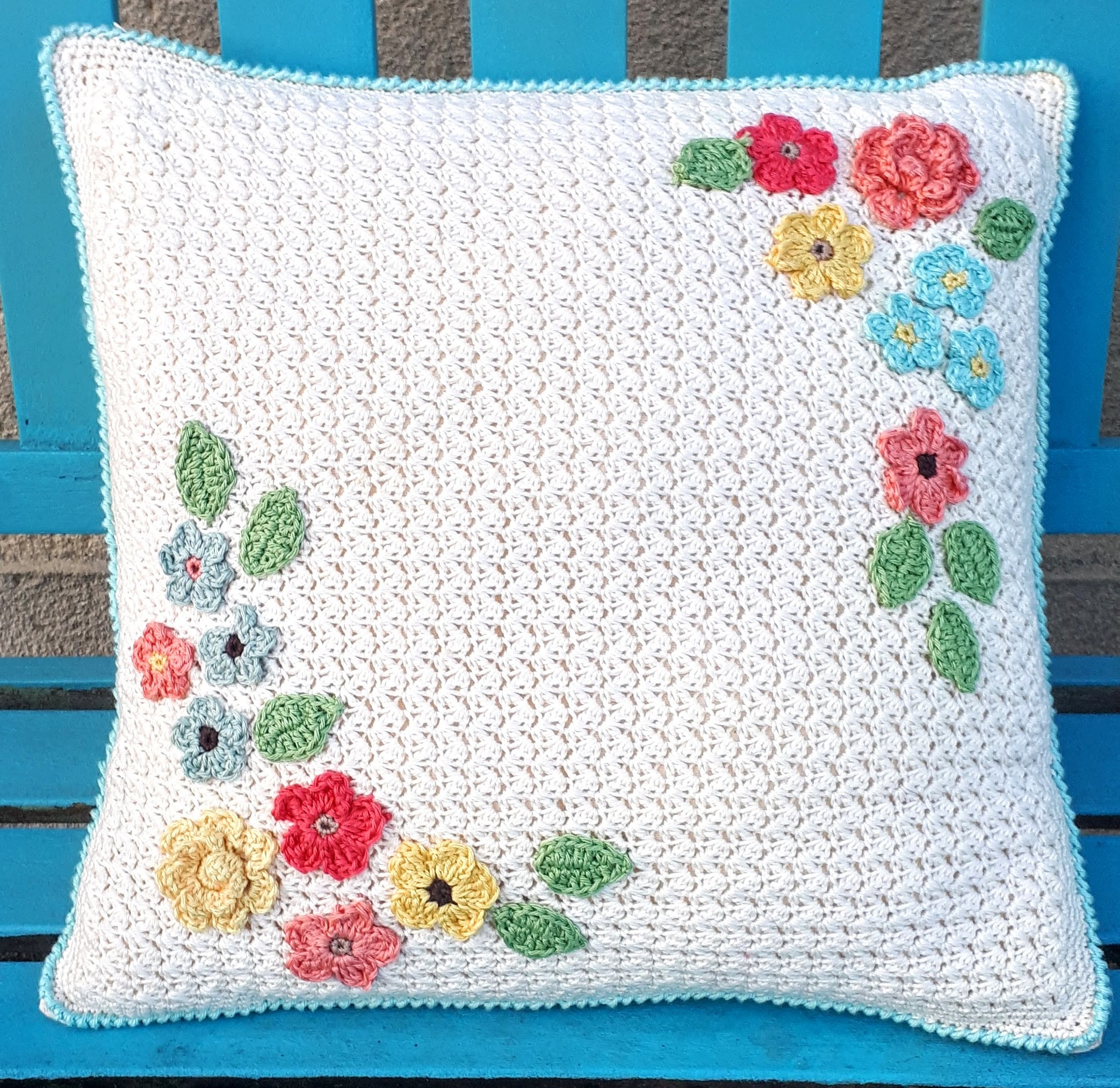 Free Crochet Pillow Patterns Bloom Pillow Free Crochet Pattern