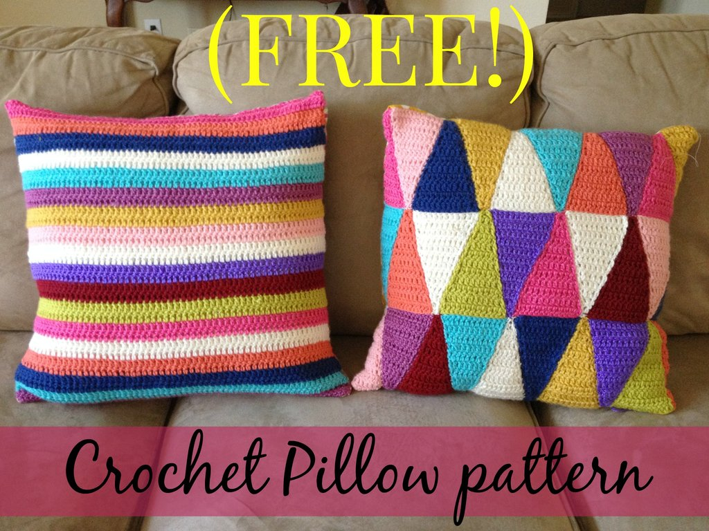 Free Crochet Pillow Patterns Free Crochet Stripped Pillow Pattern