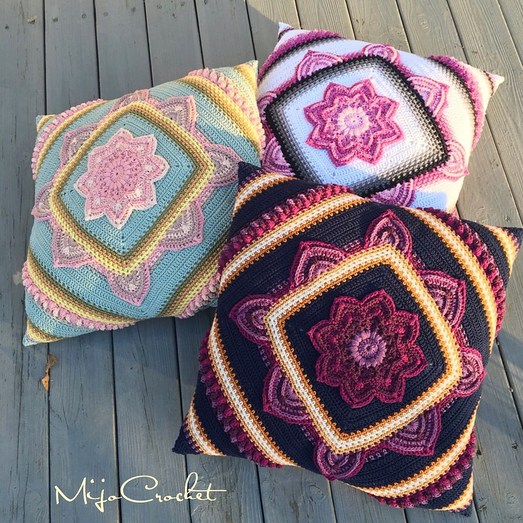 Free Crochet Pillow Patterns In Bloom Cal Pillow Johanna Lindahl Free Crochet Pattern