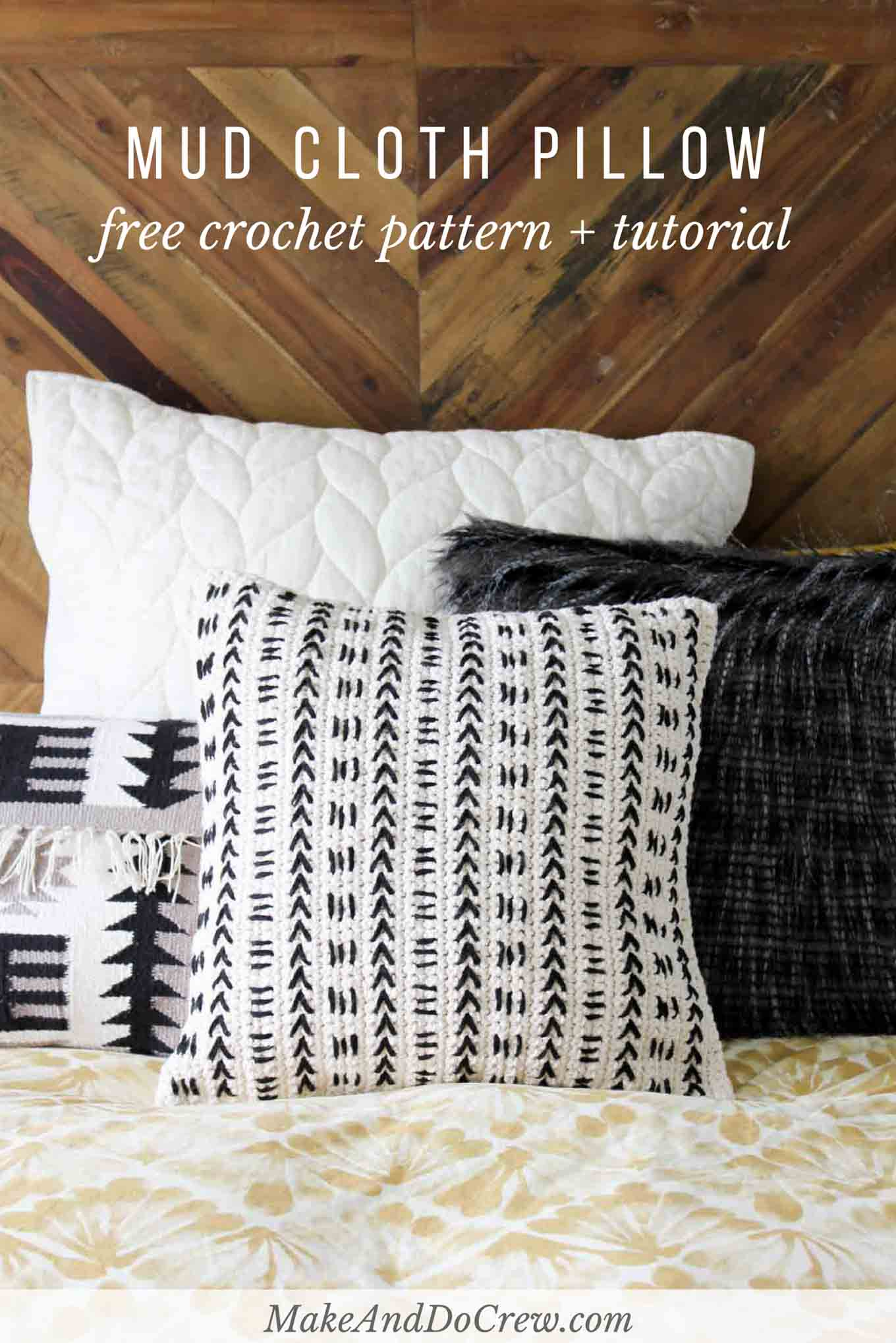 Free Crochet Pillow Patterns Mud Cloth Crochet Pillow Pattern Free Pattern Make Do Crew