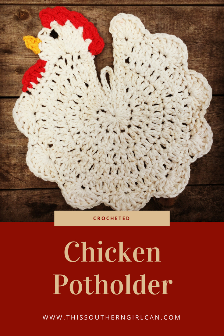 Free Crochet Potholder Patterns Free Crocheted Chicken Potholder Pattern
