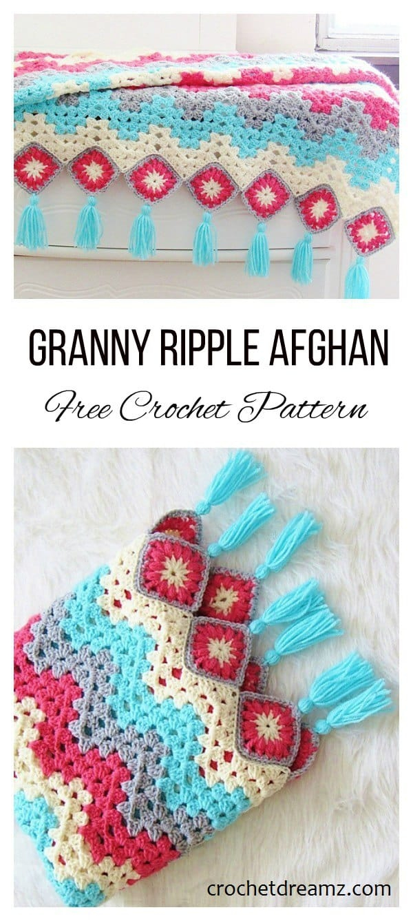 Free Crochet Ripple Afghan Pattern Easy Crochet Ripple Afghan A Modern Take Crochet Dreamz