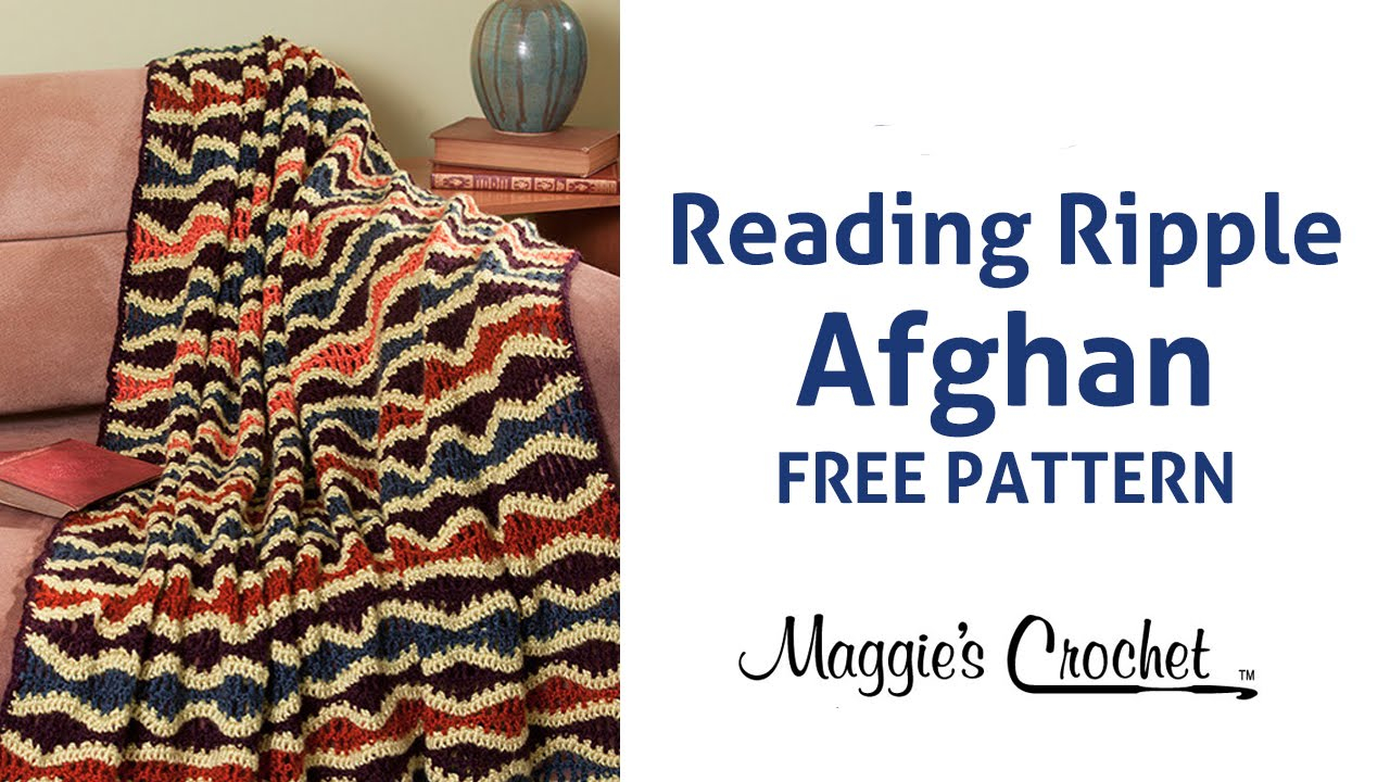 Free Crochet Ripple Afghan Pattern Reading Ripple Afghan Free Crochet Pattern Right Handed Youtube