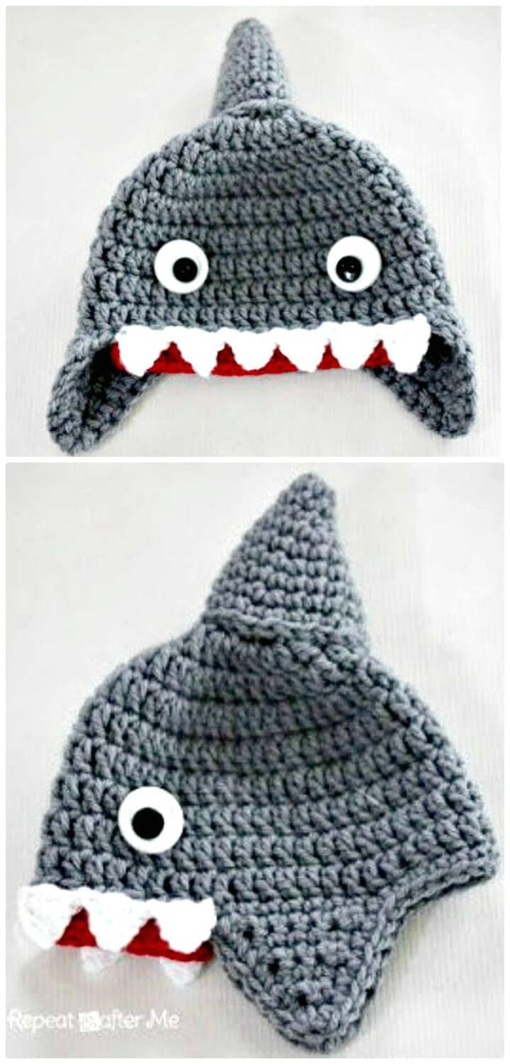 Free Crochet Shark Hat Pattern Crochet Hat Patterns 148 Free Patterns For Beginners Crochet
