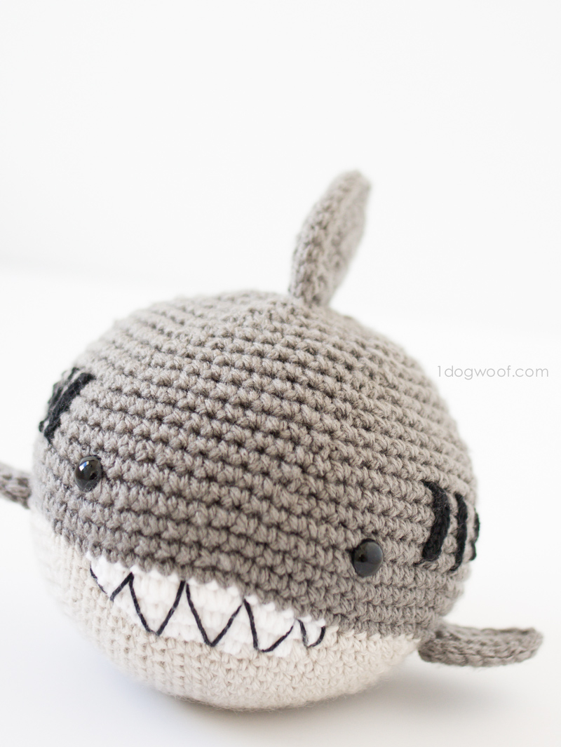 Free Crochet Shark Hat Pattern Crochet Shark Amigurumi One Dog Woof