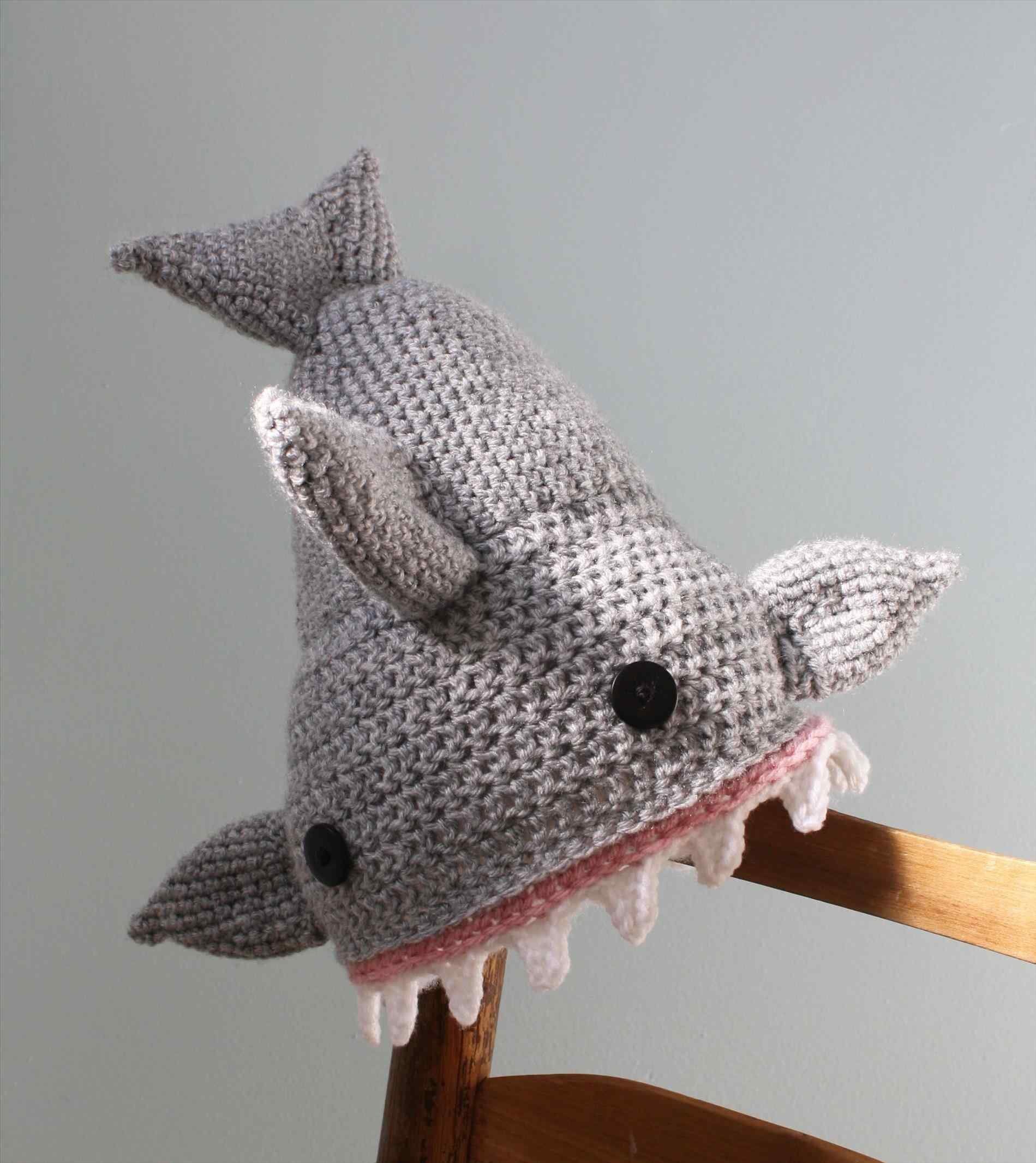 Free Crochet Shark Hat Pattern Crochet Shark Hat Chaki