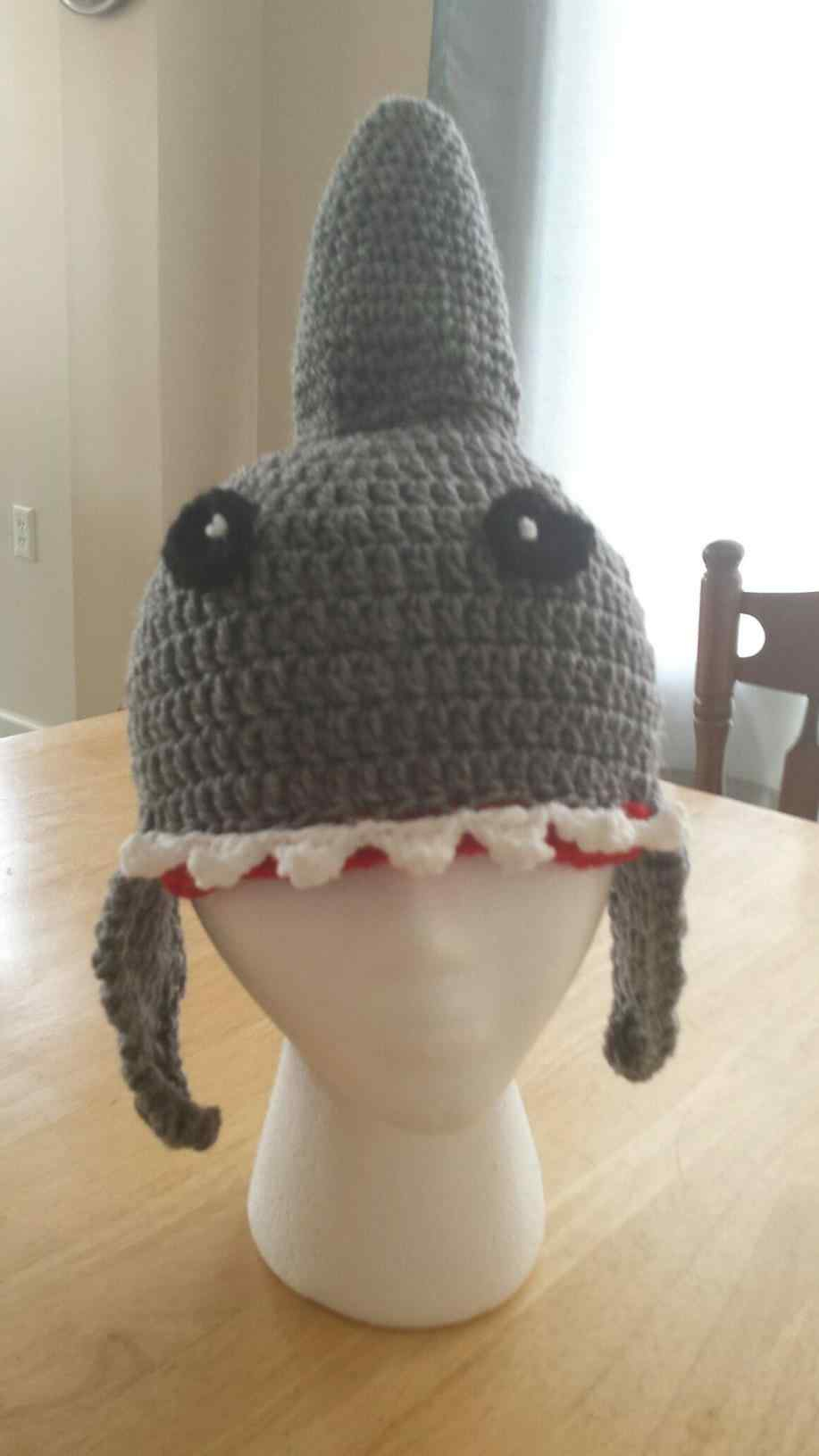 Free Crochet Shark Hat Pattern Floofy Cat Designs Swansea Craft Bake Salerhswanseacraftsalecom